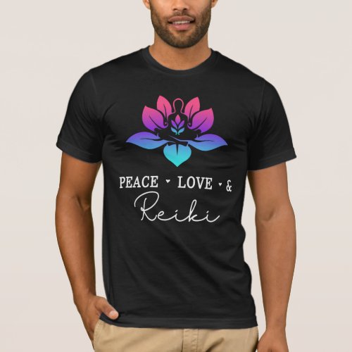 Peace Love Reiki Chakra Spiritual Meditation T_Shirt