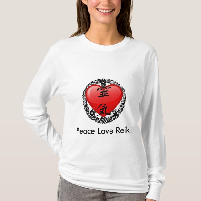 Peace Love Reiki Hoody Long Sleeve-option 2 (Front)