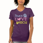 Peace Love Rescue Animal Rescue T-shirt | Zazzle