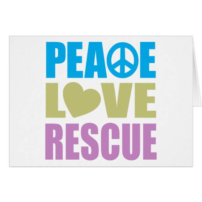 Peace Love Rescue Cards (Front Horizontal)