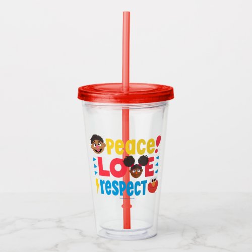 Peace Love Respect Acrylic Tumbler