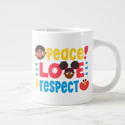 Peace Love Respect Giant Coffee Mug