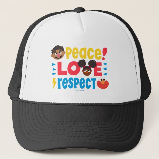 Peace Love Respect Trucker Hat (Front)