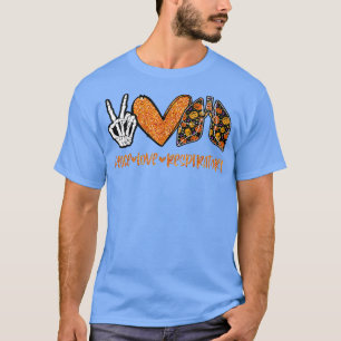 Peace Love Respiratory Therapist Halloween Costume T-Shirt