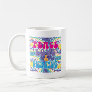 Peace Love & Retirement with Tie Dye  Coffee Mug