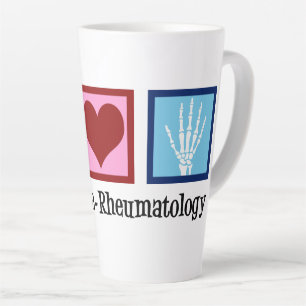 Peace Love Rheumatology Latte Mug