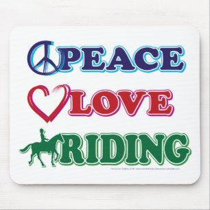 Peace Love Riding Mouse Pad