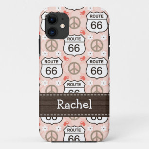 Peace Love Road Trip Route 66 iPhone 11 Case