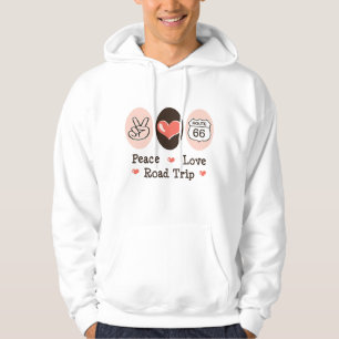 Peace Love Road Trip Route 66 Hooded Sweatshirt