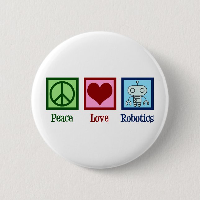 Peace Love Robotics Button (Front)