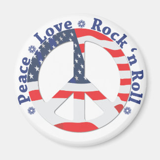 Peace, Love, Rock n Roll Magnet