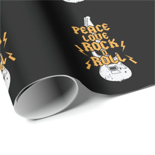 Peace Love Rock N Roll Wrapping Paper