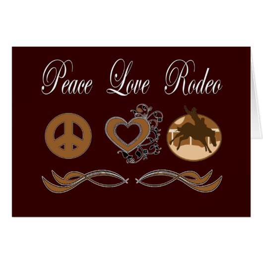 Peace Love Rodeo Cards (Front Horizontal)