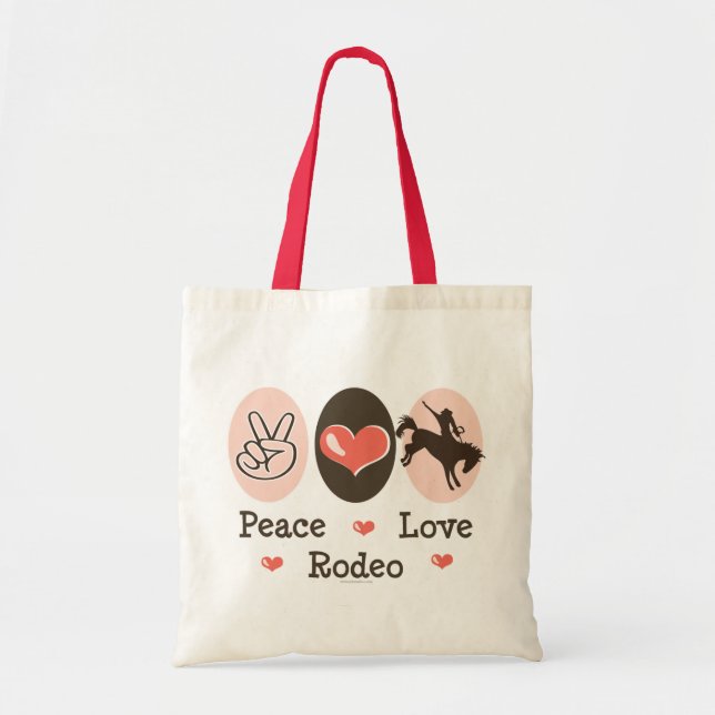 Peace Love Rodeo Tote Bag (Front)