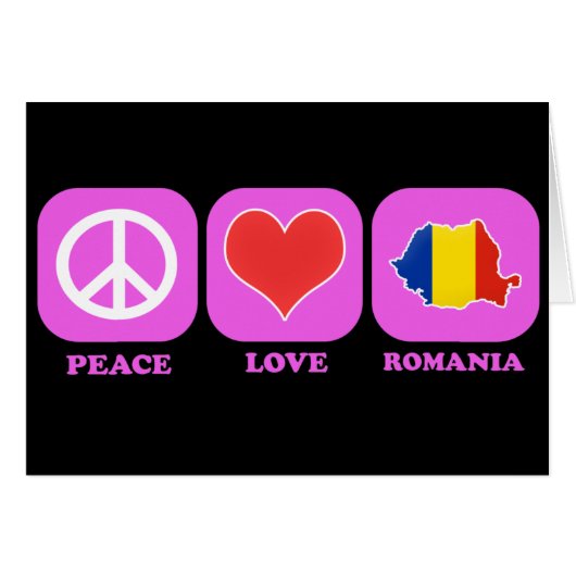 Peace Love Romania Cards (Front Horizontal)