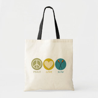 Peace Love Row Tote Bag