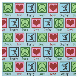 Peace Love Rugby Fabric