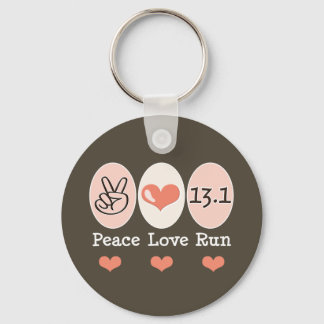 Peace Love Run 13.1 Half Marathon Key Chain