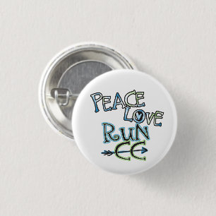 PEACE LOVE RUN CC - Cross Country Running Button