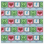 Peace Love Run Fabric