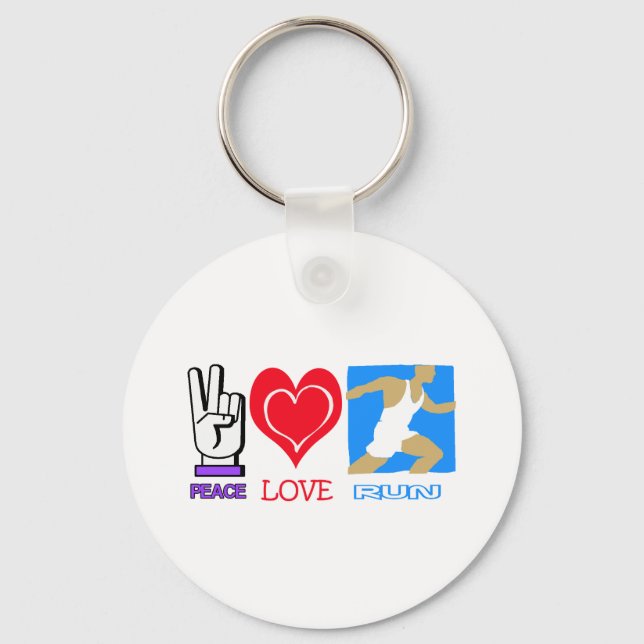 PEACE LOVE RUN KEYCHAIN (Front)