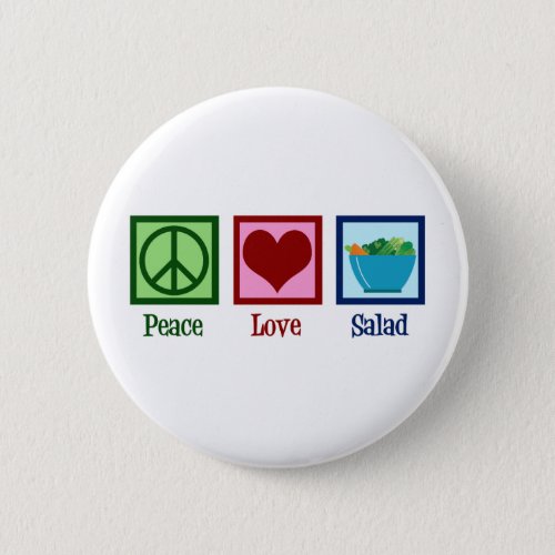Peace Love Salads Cute Salad Bar Button