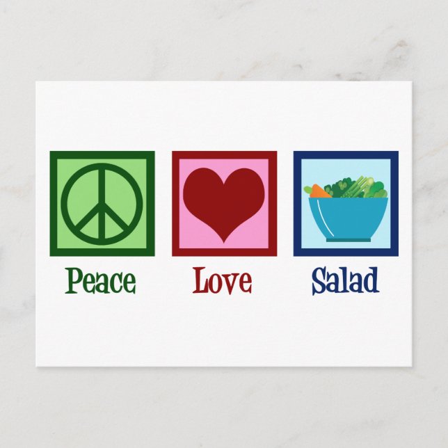 Peace Love Salads Postcard (Front)