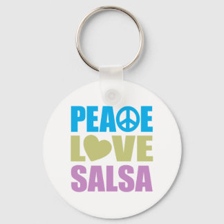 Peace Love Salsa Keychain