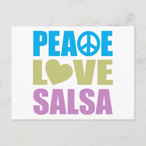 Peace Love Salsa Postcard