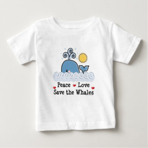 Peace Love Save The Whales Baby T-shirt
