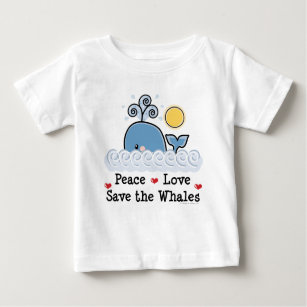 Peace Love Save The Whales Infant Long Sleeve Tee 