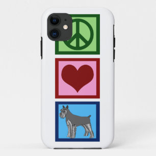 Peace Love Schnauzers iPhone 11 Case