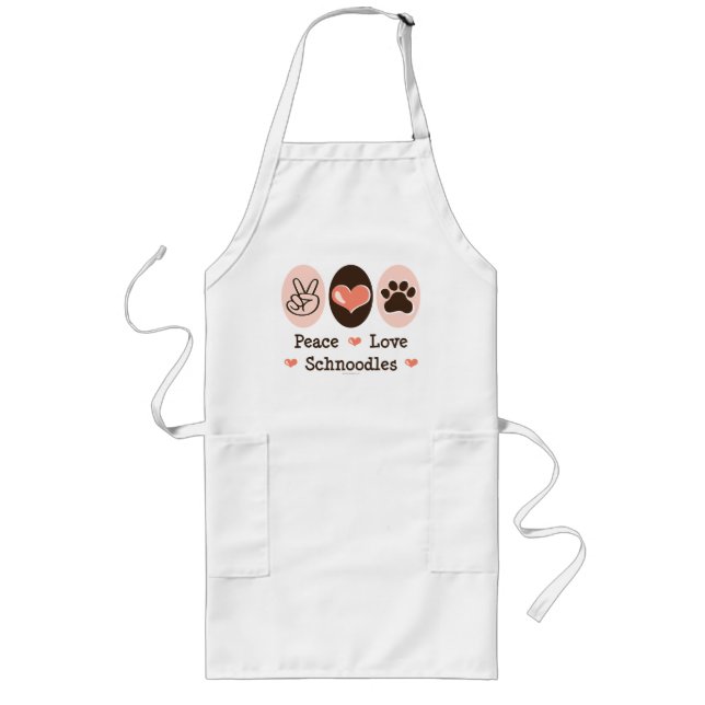 Peace Love Schnoodles Apron (Front)