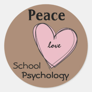 Peace, Love, School Psychology Stickers