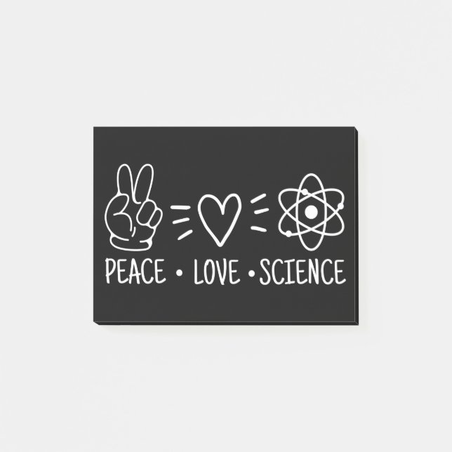 Peace Love Science Post-it Notes (Front)