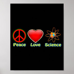 Peace Love Science  Poster