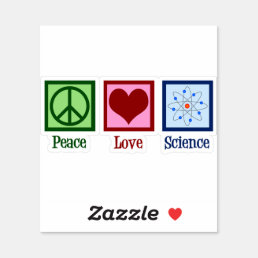 Peace Love Science Sticker