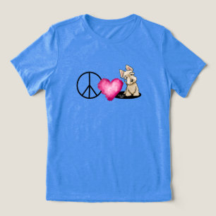 Peace Love Scotties T-Shirt Tri-Blend Shirt
