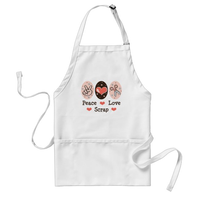 Peace Love Scrap Scrapbooking Craft Apron (Front)