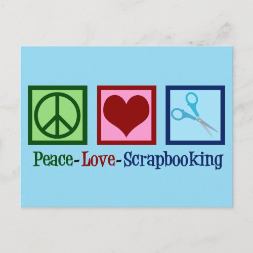 Peace Love Scrapbooking Postcard