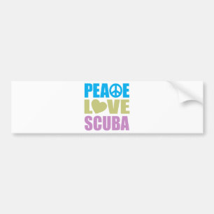 Peace Love Scuba Bumper Sticker