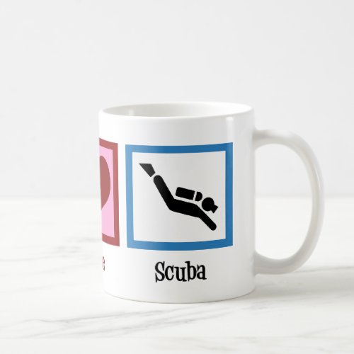 Peace Love Scuba Diving Coffee Mug