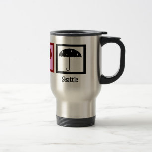 Peace Love Seattle Travel Mug