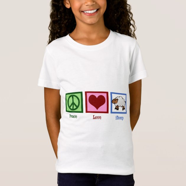 I Love Heart Lambs V-Neck T-Shirt 