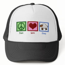 Peace Love Sheep Trucker Hat