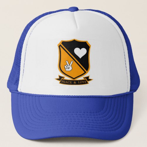 Peace  Love Shield Hat