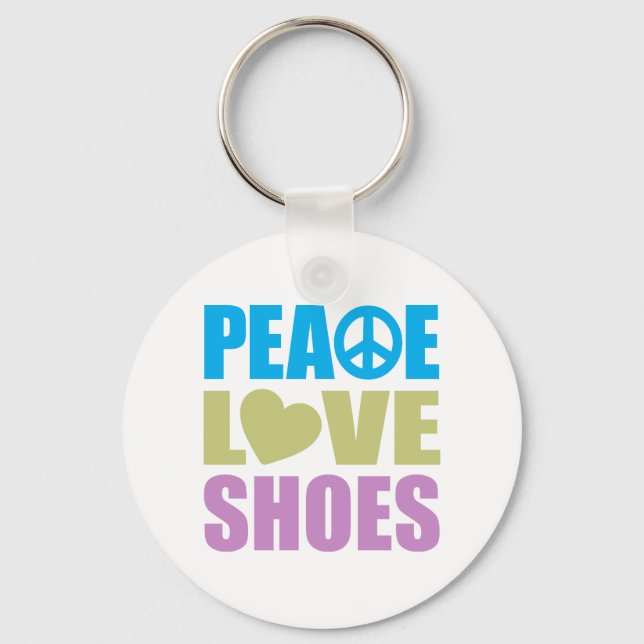 Peace Love Shoes Keychain (Front)