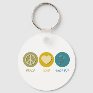 Peace Love Shot Put Keychain