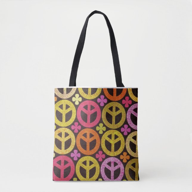  Peace & Love Shoulder Tote (Front)