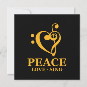 Peace Love Sing Choir Chorus Choral Music Clef Gif Invitation